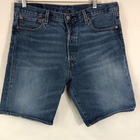 Levi's 501 Button Fly Denim Shorts Size 33 - Picture 1 of 6